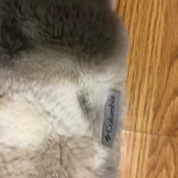 Columbia Camouflage Cream neutral print fuzzy zip up jacket size large - Picture 6 of 6